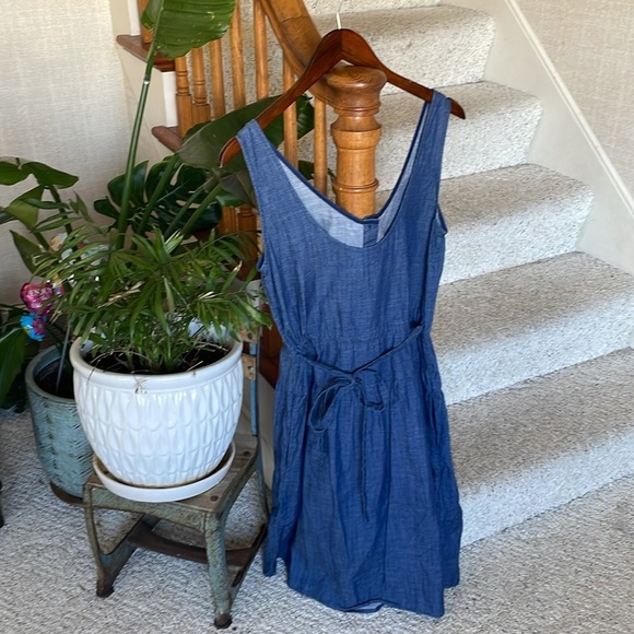 Gap Blue Sleeveless Denim Chambray Dress - Picture 4 of 12